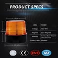 thumbnail image 3 of LEEYNEER Rechargeable Led Strobe Light   Amber Emergency Magnetic Flashing Warning Beacon for Vehicle, 3 of 6