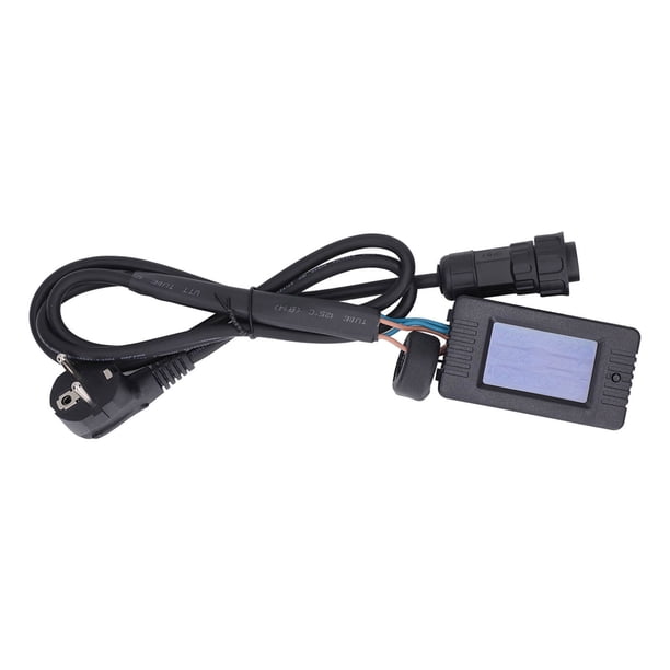Uadme Cable De Inversor Solar Pantalla Digital LED IP65 Cable De Inversor Conectado A La Red A Prueba De Agua Enchufe De La UE 80‑260V Hecho De Material De PVC Resistente A La Luz Solar Y Duradero
