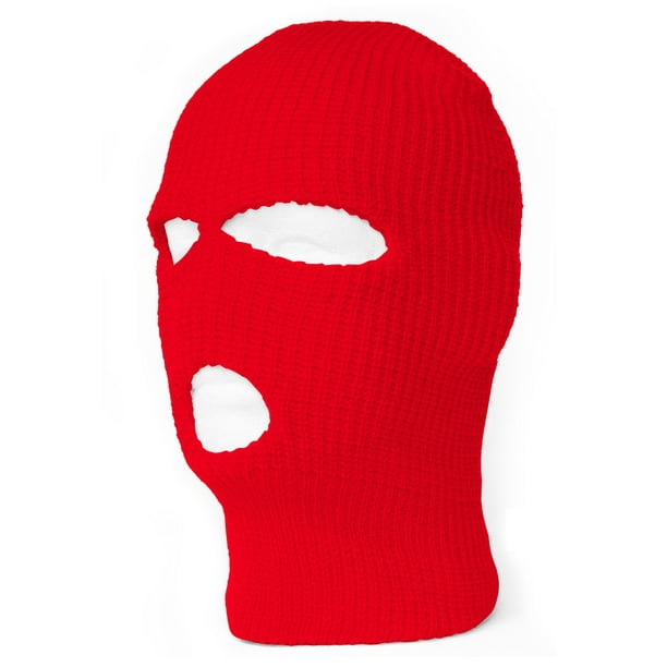 Download TopHeadwear - TopHeadwear's 3 Hole Face Ski Mask, Red ...