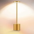 thumbnail image 1 of Cordless Table Lamp, Led Metal Usb Rechargeable 6000mah 2-levels Brightness Night Light Desk Lamp Reading Lamp For Restaurant/bedroom/dormitory (gold), 1 of 2
