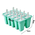 thumbnail image 2 of Bandeja de hielo de silicona para el hogar creativa - 10 grupos (verde) MFZFUKR CPB-DE-LYY1298-6, 2 of 5