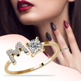 thumbnail image 2 of Dsscvnef Fashionable and Opening 26 Letters with Diamond Ring Ladies Jewelry, 2 of 4