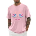 thumbnail image 1 of Camisas de Manga Larga para Hombres Imprimir Casual Cuello Redondo Blusa de Manga Corta, Camisas de Lino para Hombres, 1 of 1