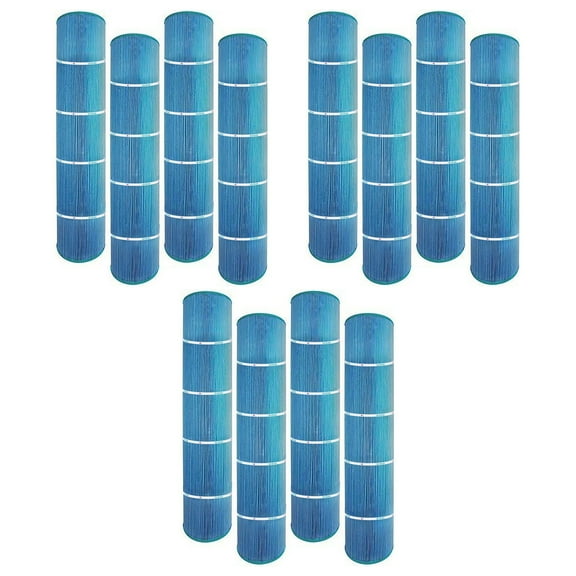 Hurricane 12 Pack HF7494 Elite Aseptic Pool and Spa Filter Cartridge Replacement, Blue
