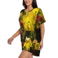 thumbnail image 2 of Fotbe Cactus Flowers Print Pajama Set for Women 2 Piece Loungewear Short Sleeve Tops and Shorts Set Soft Sleepwear-X-Large, 2 of 7