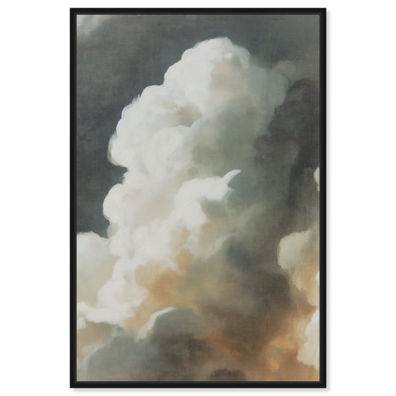 Monument of Cloud I Canvas Print Vintage Wall Art by Art Remedy, Black Frame, 10 x 15