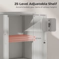 thumbnail image 3 of White Metal Filing Cabinet with Adjustable Shelf & Double Locks - 31.5" x 15.7" Garage Storage Cabinet for Home Office, File Storage & Secure Document Organization, 3 of 7