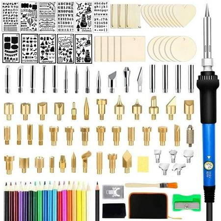 

Pyrography Carving Tool Set 60W Adjustable Constant Temperature Soldering Iron Welding Carving Tool Kit(US Plug)