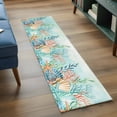 thumbnail image 3 of Runner Rug 2'x6', Ocean Starfish Seaweed Washable Non-Slip Hallway Runner Rugs, Summer Coastal Beach Shell Coral Teal Bedside Rugs Floor Mats Carpet Runners for Kitchen Bathroom Laundry Room, 3 of 8