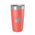 thumbnail image 1 of Lake Poinsett Map Tumbler Travel Mug Insulated Laser Engraved Coffee Cup South Dakota 20 oz Coral, 1 of 1
