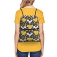 thumbnail image 5 of Wukai Mouse Cheese Waterproof Drawstring Backpack with Zipper Pocket,Large Foldable Gym Bag for Women and Men, Perfect for Sports, Yoga, and Travel, 5 of 8