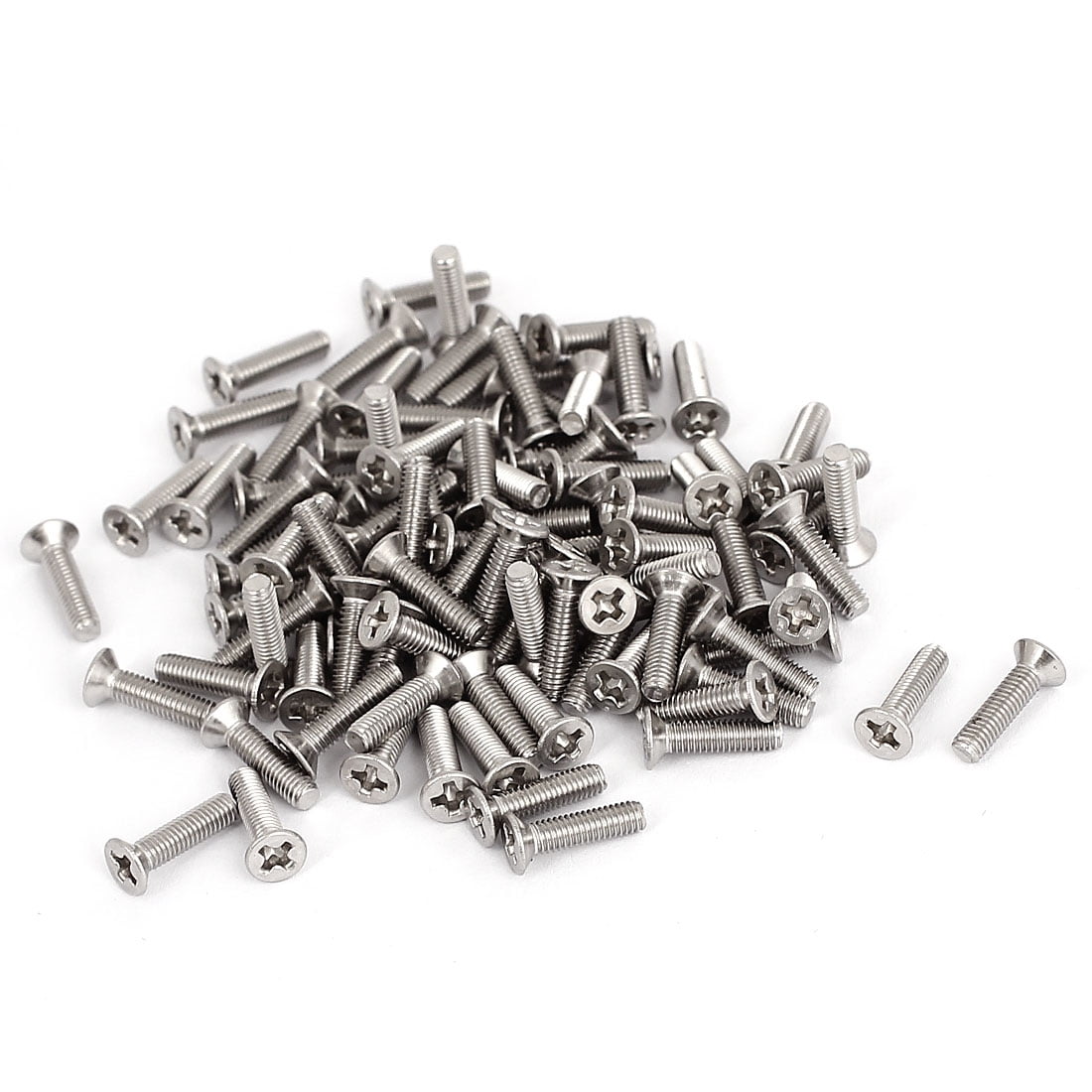 M3x10mm Male Thread Flat Head Metric Countersunk Bolts Screws 100Pcs