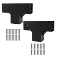 thumbnail image 1 of Kit de Matériel Pergola en Acier 4x4 Pouces, Support d'Angle Droit 3 Voies avec Base, 1 of 8