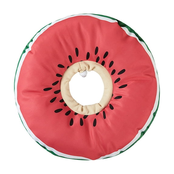 Pet Recovery Collar - Drawstring Adjustment - Anti-licking - Orange Pattern - Pet Dog Cat Protective Collar - Pet Supplies