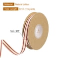 thumbnail image 2 of Uxcell 1 Pcs Natural Cotton Stripes Ribbon for Gift Wrapping and DIY Crafts Decoration Natural with Red 3/8", 2 of 6