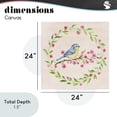 thumbnail image 4 of Stupell Industries French Country Spring Bird Wreath Perch Canvas Art, 24 x 24, by Elena Fay, 4 of 8