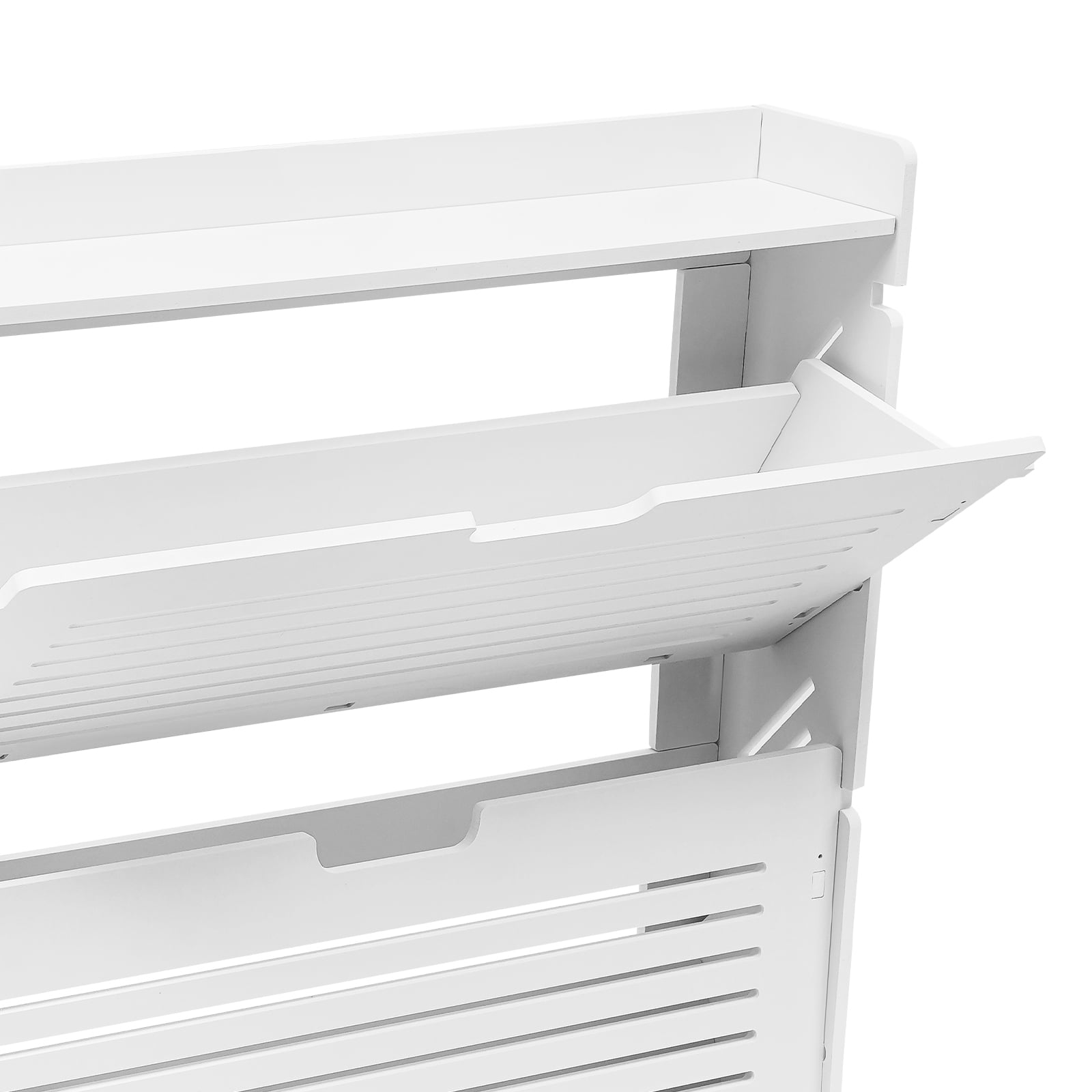 Modern Shoe Storage Cabinet,3-Layer White Tipping Shoe Cabinet,Shoe Rack Cabinet,Ultra-Thin Shoe Cabinet,Shoe Organizer for Entryway