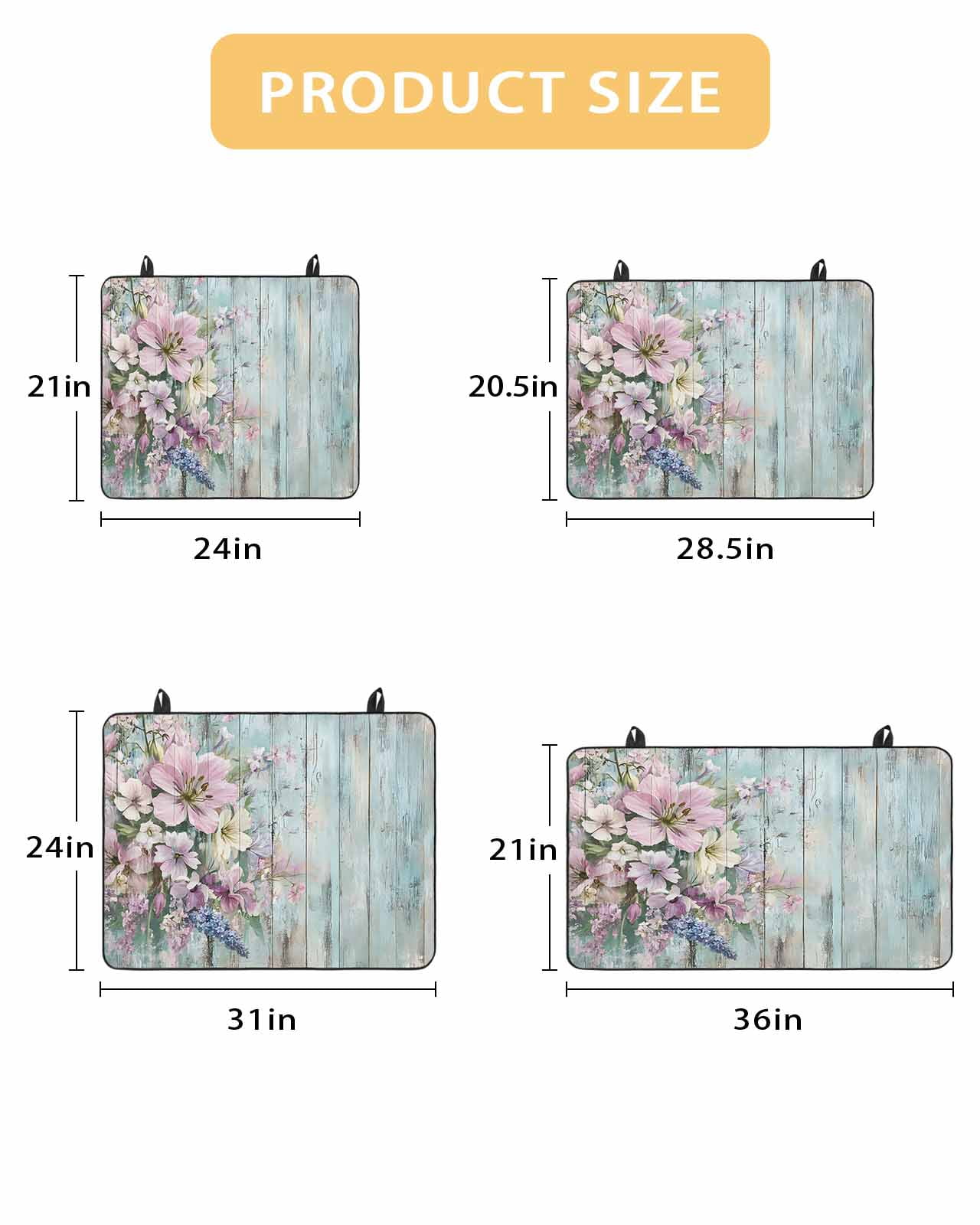 nqOlkjepod Large Induction Cooktop Protector Mat 36"x21", Pink Flower Stove Top Covers for Electric Stove, Lavender Leaves Blue Board Pastoral Retro Stove Burner Cover Mats, Glass Top Stove Cover