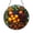 Acrylic 3.5 Inch, variant on Autumn Grapes and Leaves Window Suncatcher, Round Stained Glass Style Cornucopia Panel, Thanksgiving Decor Gift