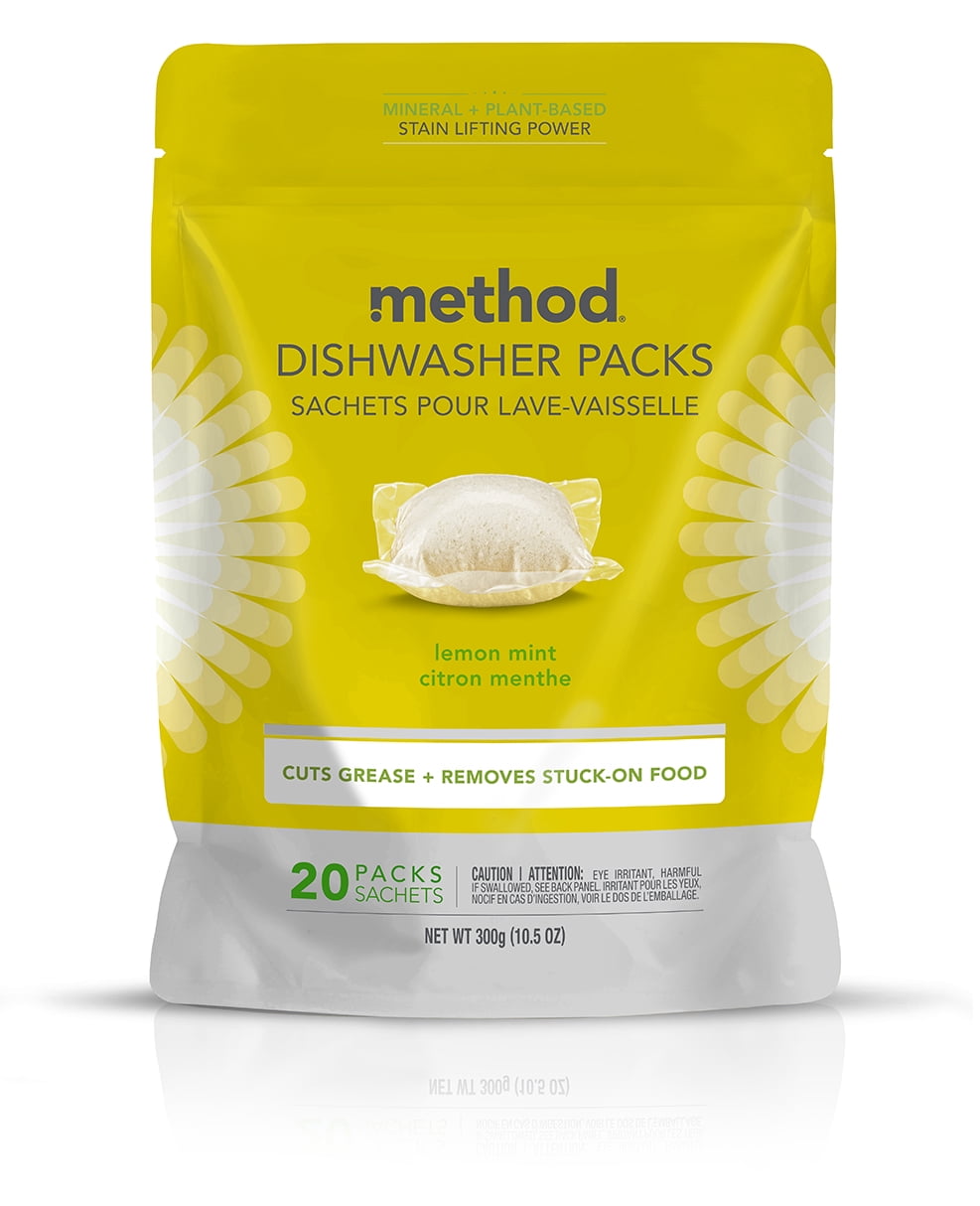 Method Power Dish Dishwasher Soap Packs, Lemon Mint, 20 Count BrickSeek