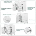 thumbnail image 6 of Bellemave 36" Bathroom Vanity with Sink, Free Standing Single Bathroom Vanity Set with 1 Cabinet and 3 Drawers, Wooden Bathroom Cabinet with Top Combo Set（White), 6 of 11