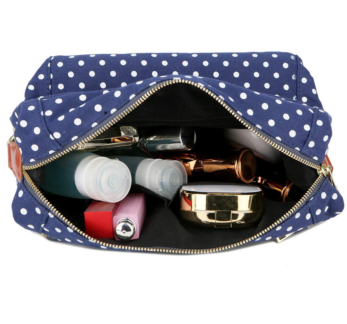 Blue BAOSHA XS-04 Canvas Travel Toiletry Bag Shaving Dopp Case Kit for Women and ladies