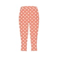 thumbnail image 6 of Feancey Womens Capri Leggings Tummy Control Yoga Pants Fashion Polka Dot Printed Workout Capris Stretch Casual High Waisted Skinny Tights Orange XXL, 6 of 6