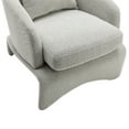 thumbnail image 5 of Modern Accent Chair, Fabric Upholstered Single Sofa Chair Comfy Leisure Chair for Living Room Bedroom, Light Grey, 5 of 7