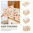 thumbnail image 2 of Yayeee Collapsible Storage Bin with Lid Fabric Closet Decorative Basket with Handles, Beige Christmas Snowman, 2 of 7