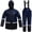 Navy, variant on Rain Suits for Men Waterproof High Visibility Rain Gear Lightweight Rain Jacket with Bib Overalls Fishing Farming Golf(Orange,S)