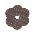 thumbnail image 7 of 13 Inch Round Placemats Set of 6, Brown Daisy Non Slip Heat Insulation PP Table Mats, Modern Farmhouse Chrysanthemum Floral Washable Place Mats for Kitchen Dining Party Table Decor, 7 of 7