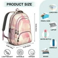 thumbnail image 5 of Red Pink Modern Art Geometric Backpack for School,Cute School Bag,Schoolbag with Adjustable Shoulder Straps & Padded Back,16.9 Inch, 5 of 5