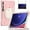 Cherry Blossom Powder, variant on REQO Case for Samsung GalaxyTab S9+/S9 FE+/S8+/S7+/S7 FE,3-Layer Structure Protective Portable Hybrid Shock-Proof Cover with S Pen Holder Rotatable Hook&Loop Kickstand