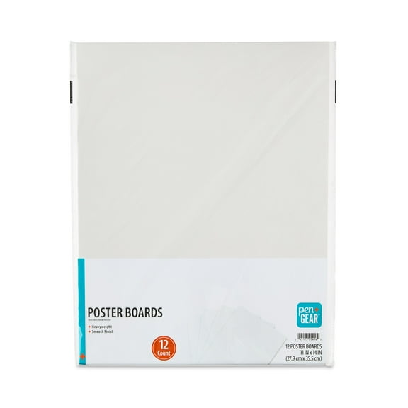 Pen+Gear Mini Poster Boards, size 11 in x 14 in, White, (12 pack)