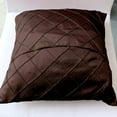 thumbnail image 3 of Pintuck Taffeta Decorative Throw Pillow/Sham Cushion Cover Brown, 3 of 3