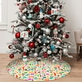 thumbnail image 5 of Yiaed Travel Print Christmas Tree Skirt , Tree SkirtsTree Mat for Christmas Winter Holiday Indoor Decorations-36", 5 of 7