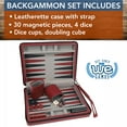 thumbnail image 3 of WE Games Magnetic Backgammon Set with Leatherette Case - Travel Size, 3 of 11