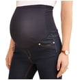 thumbnail image 3 of Maternity Oh! Mamma Skinny Jean with Full Panel and Distressing (Available in Plus Sizes), 3 of 4