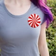 thumbnail image 2 of Peppermint Swirl Pinback Button Pin, 2 of 4