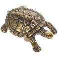 thumbnail image 2 of Miangastore Mini Turtle Handle Light Brown Brass 1Pack 1.8In Furniture Pull, 2 of 9