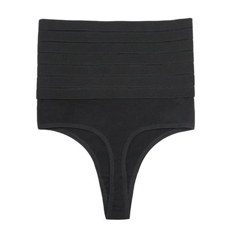 

Odeerbi High Waisted Underwear for Women Tummy Control Body Shaper Stretch Slimming Corset Underpants Briefs Black