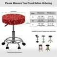 thumbnail image 6 of Jeiento Christmas Stool Covers Round Stool Cushion Cover Candy Cane Round Stool Decorative Cover for Bar Coffee Shop Club Elastic Seat Covers, 12"-14", Red, 6 of 6