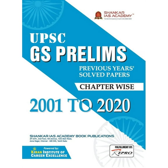 UPSC GS Prelims Previous years solved paper chapter wise 2001 to 2020, (Paperback)