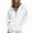 White, variant on TKLPEHG Women's Half Zip Hoodies Long Sleeve Thin Fleece Sweatshirt Athletic Workout Hoodie Casual Fall Outfits with Pockets (Blue,L)