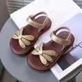 thumbnail image 3 of UngA Kids Sandals Girls Girls Sandals Fashion Bow Summer Shoes for Toddler/Little Kid Princess Shoes(Gold,Size 13), 3 of 6