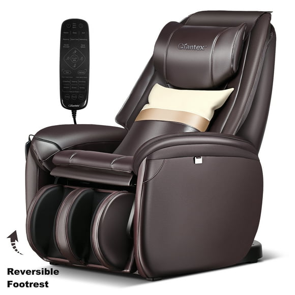 COSTWAY Soothe26 Massage Chair, Full Body Zero Gravity Massage Recliner with SL Track, Waist Heater, Calf Airbag, Automatic Shoulder Detection, Remote Control, Pillow