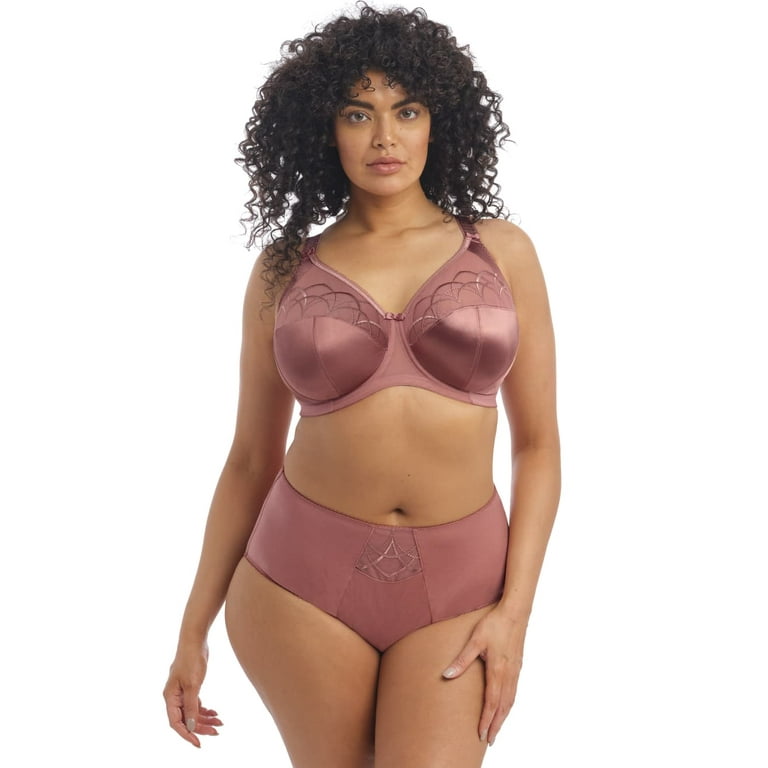Elomi Cate Embroidered Full Cup Banded Underwire Bra (4030),42JJ,Dark  Copper 