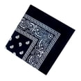 thumbnail image 4 of Bewildely Moda Hip Hop algodón pañuelo cuadrado bufanda negro rojo Paisley diadema impresa para mujeres/hombres/niños/niñas sombreros Almacenamiento y organización del hogar negro Bewildely HA5742-08, 4 of 6