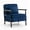 Antique Blue + Corduroy + Foam, variant on Ardescere Mid Century Modern Storage Accent Chair, Wood Frame Upholstered Armchair with Detachable Waist Cushion for Bedroom Sunroom