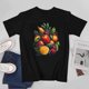 thumbnail image 4 of Fruit Pattern T-shirt Strawberry Apple T-shirt Illustration Art Aesthetics, 4 of 5